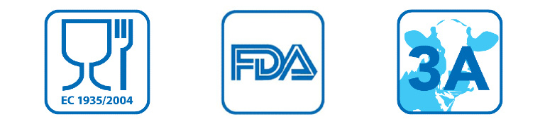 Lebensmittelsicherheitstandards EC1935/2004, FDA, 3A