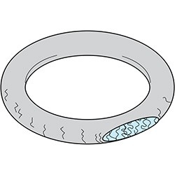 Bildliche Darstellung Erkennen einer Beschädigung am O-Ring