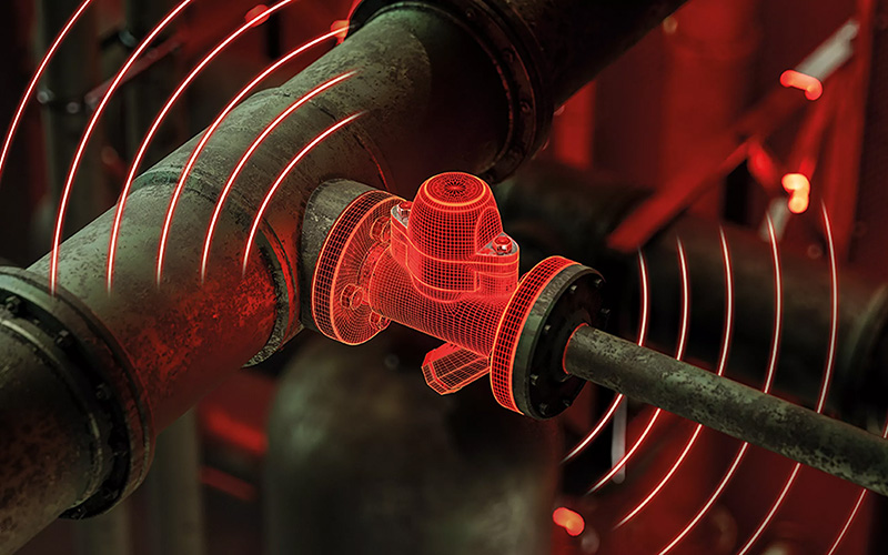 Smart Steam Trap zur Zustandsüberwachung.